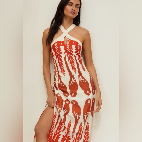 Anthropologie Dresses & Skirts - Touché by Anthropologie Halter Midi Dress Size XL NWT